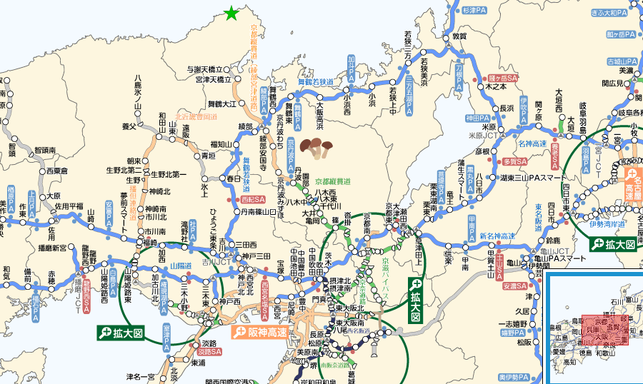 NEXCO西日本　高速道路マップ
